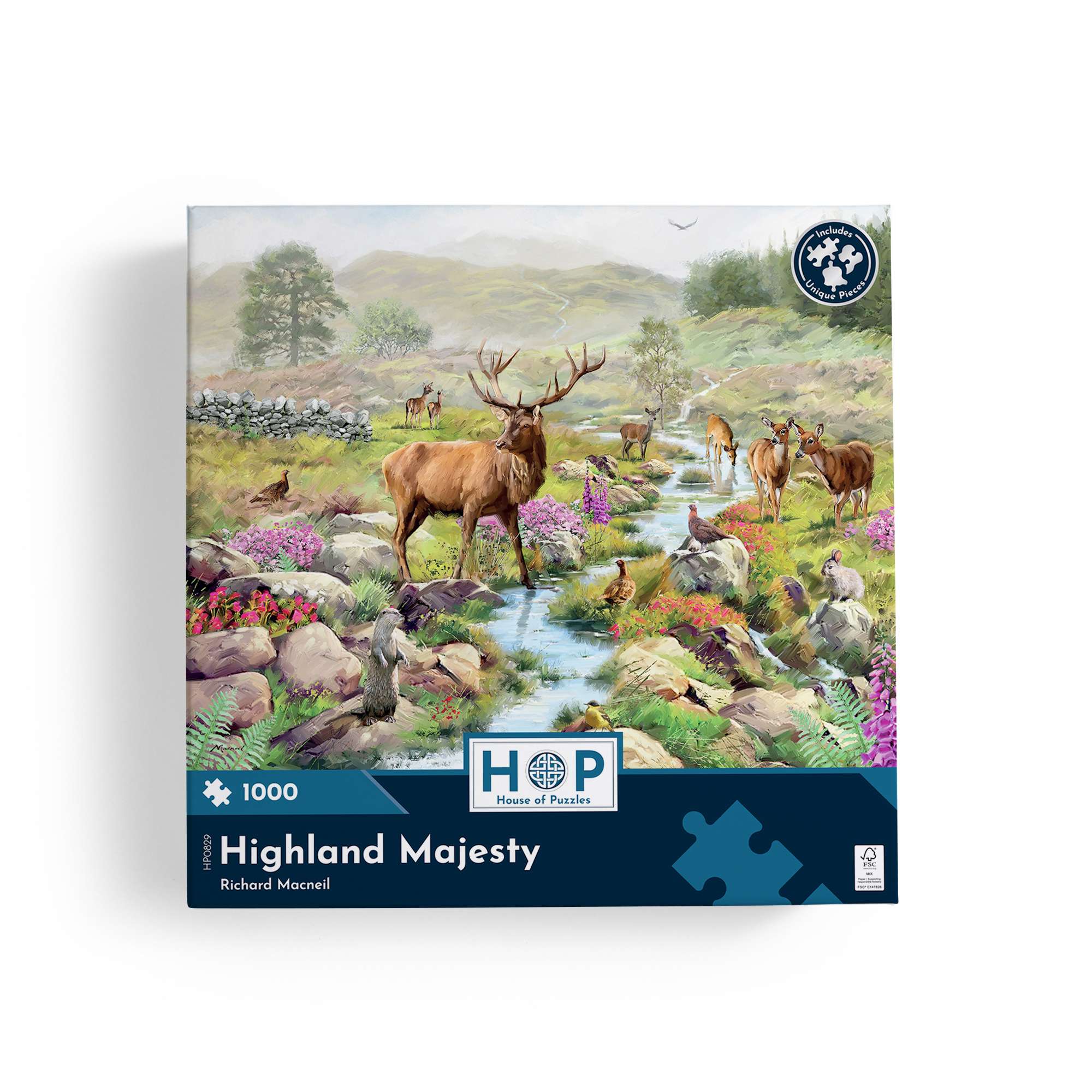 house-of-puzzles-highland-majesty-puzzle-1000-pi-ces-cerf-cosse image 3