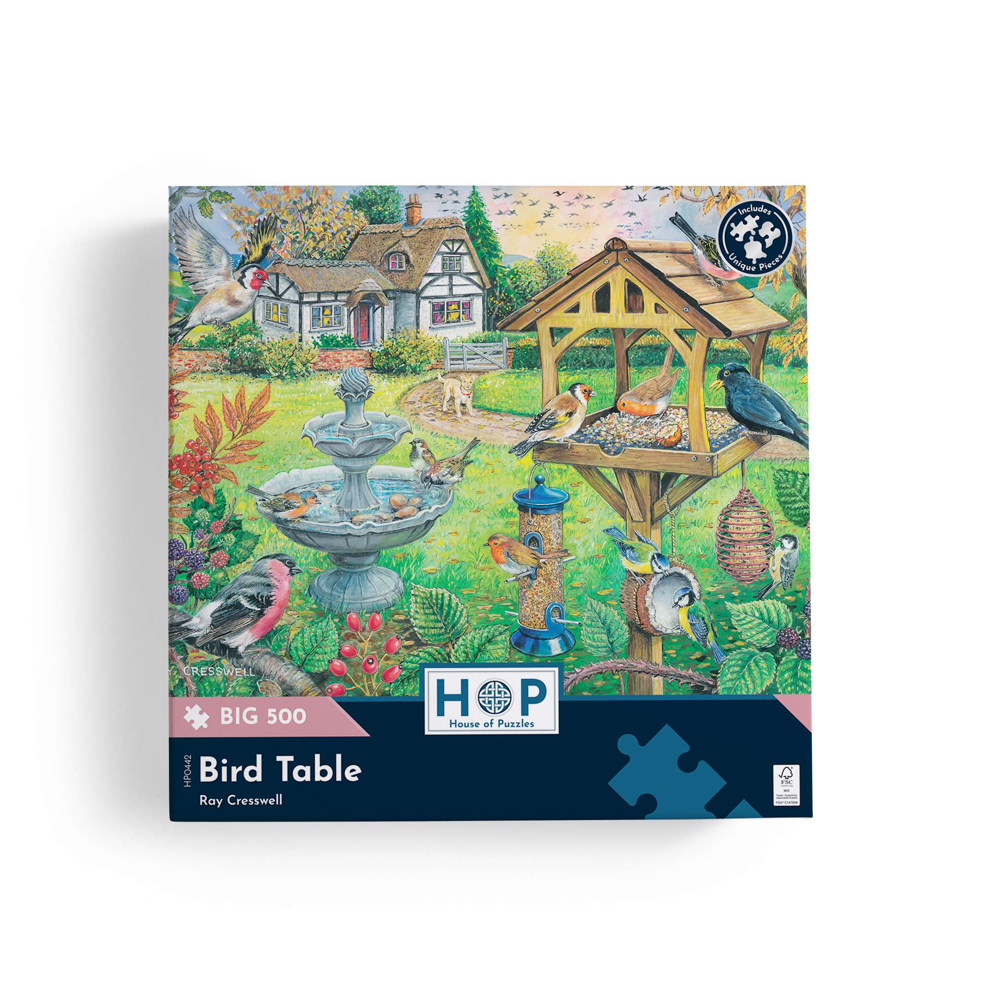 house-of-puzzles-bird-table-puzzle-500-pi-ces-jardin-oiseaux image 4