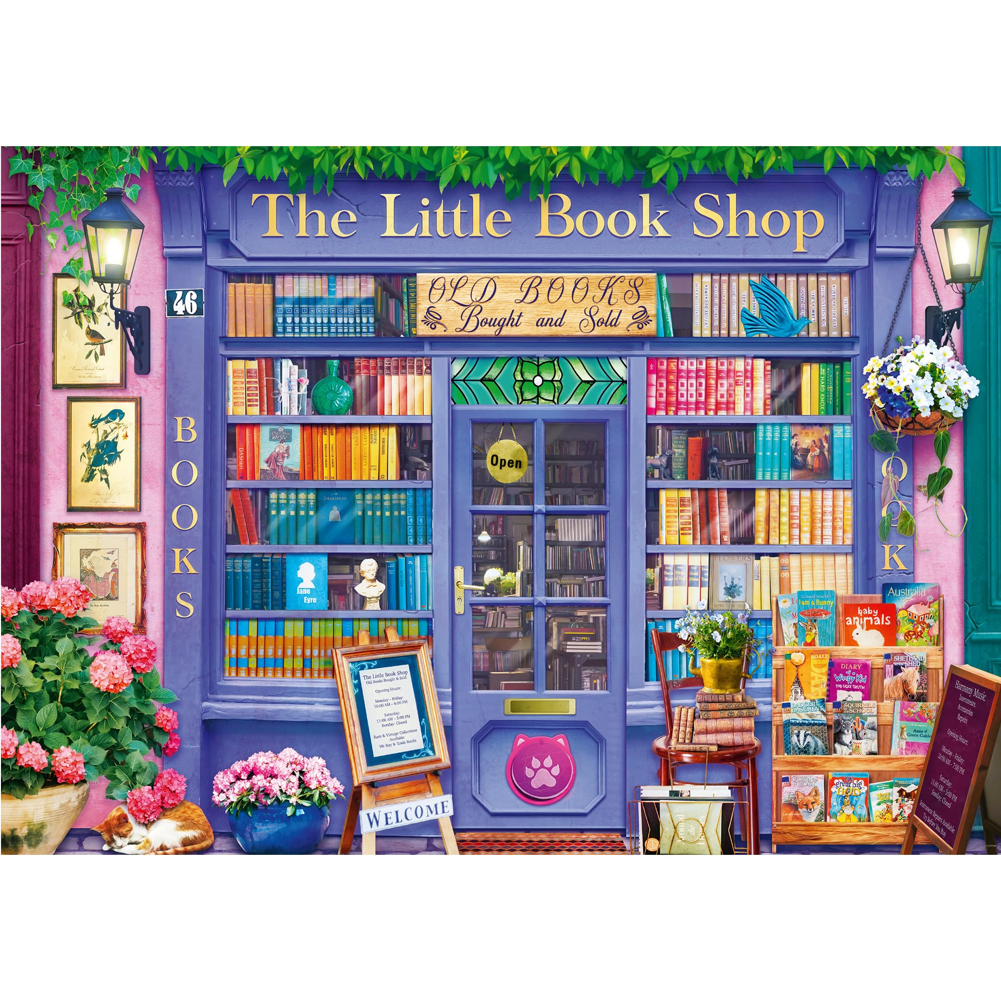 trefl-premium-plus-tea-time-puzzle-500-librairie-nostalgique image 2