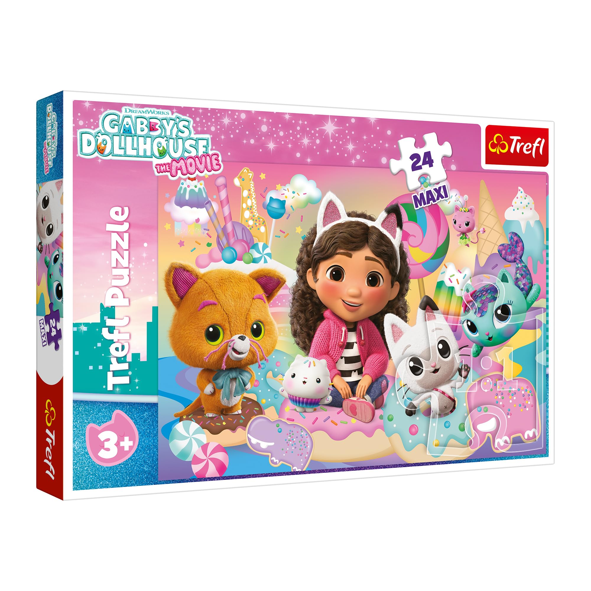 trefl-red-gabby-cat-world-puzzle-24-maxi-d-s-3-ans image 1