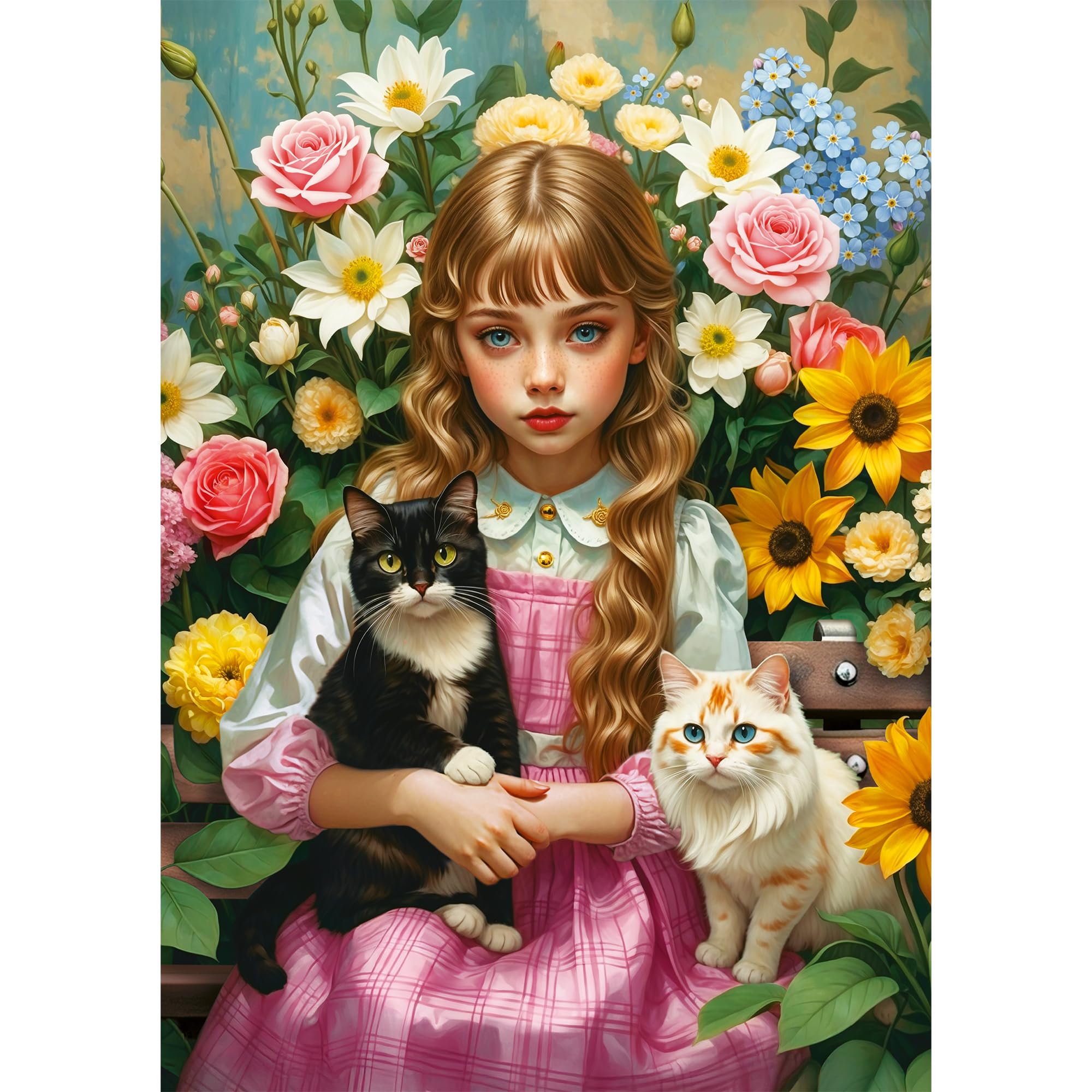trefl-red-fille-avec-chats-puzzle-1000-pi-ces-14-ans image 2