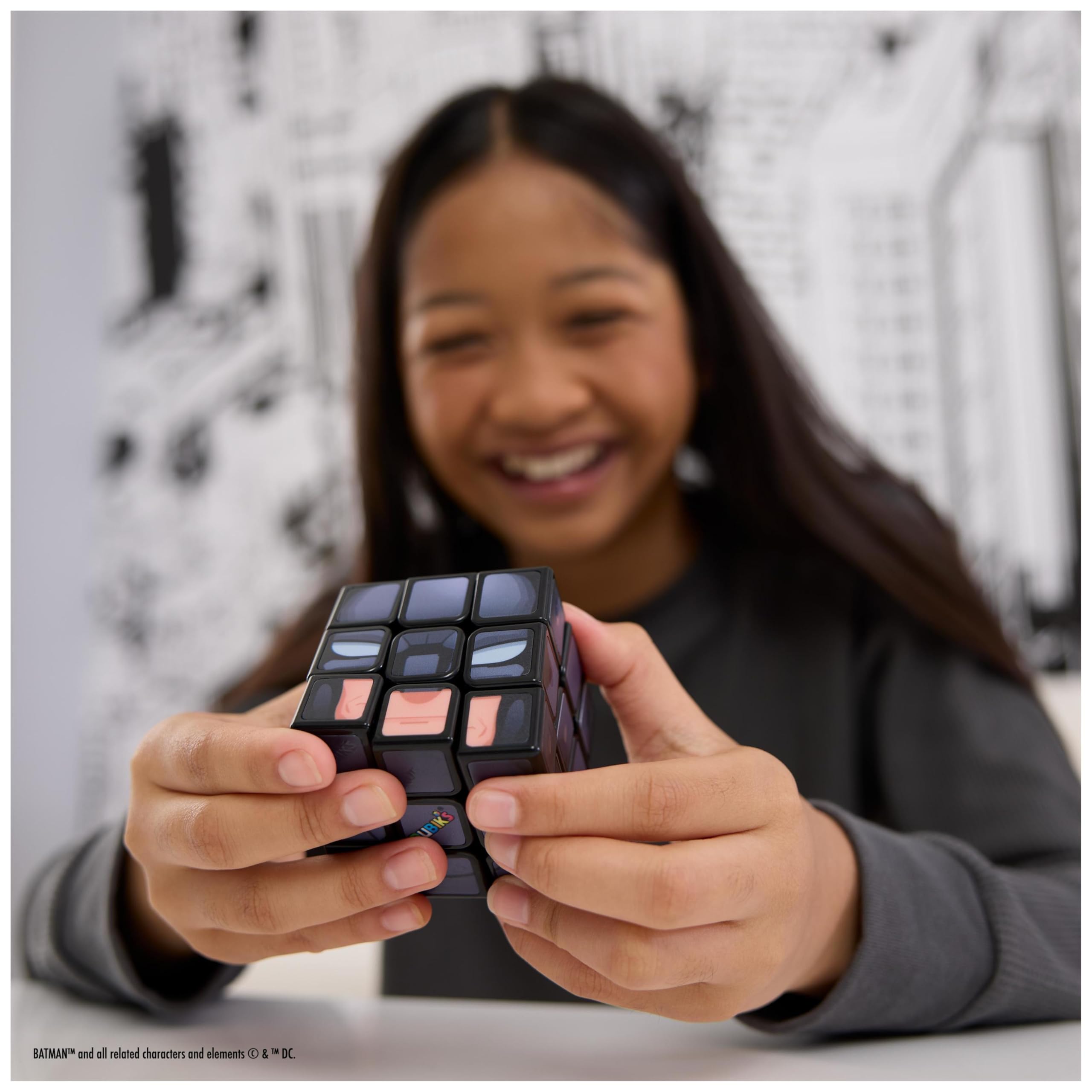 rubik-s-3x3-cube-batman-casse-t-te-cube-magique-exposer image 8