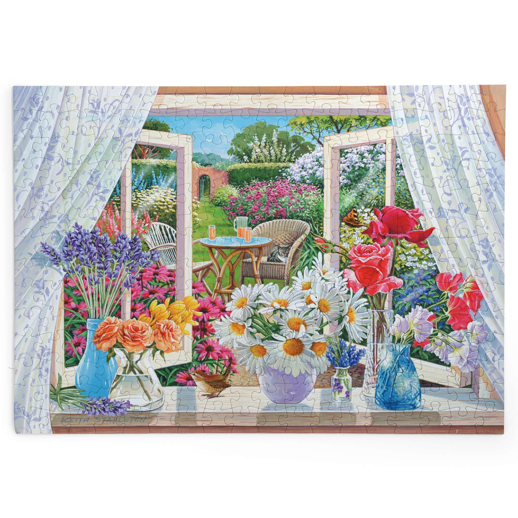 house-of-puzzles-summer-breeze-puzzle-250-pi-ces-t-jardin-fleurs image 2