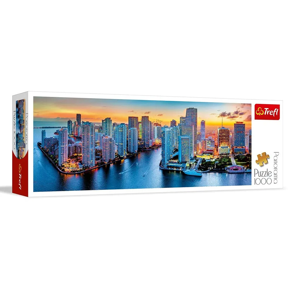trefl-red-puzzle-panorama-1000-pi-ces-miami-nuit image 1