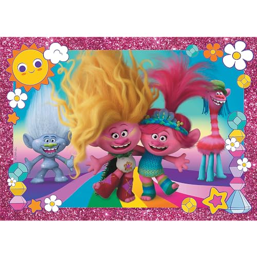 trefl-red-glitter-puzzle-enfant-trolls-100-pi-ces-paillet image 8