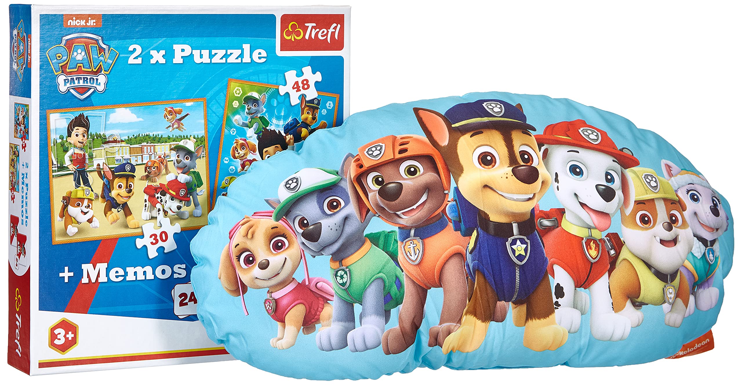 trefl-paw-patrol-2-puzzles-m-mos-enfant-3-ans-coussin image 1
