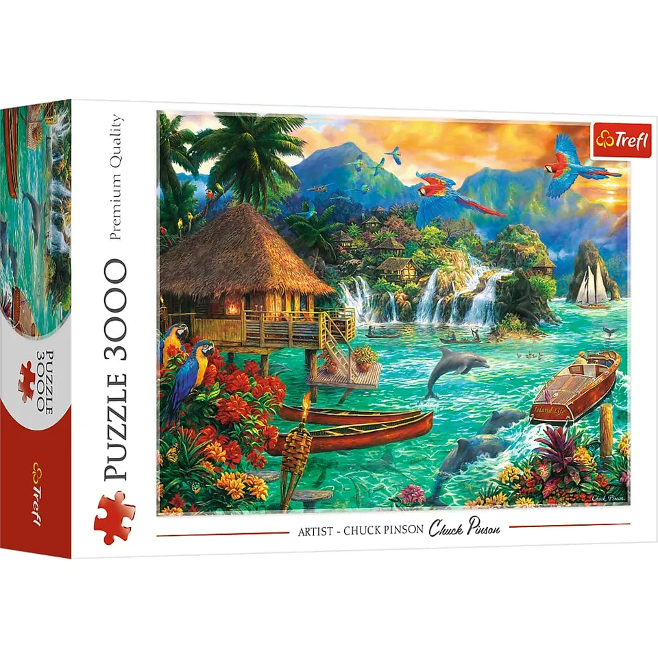 trefl-red-la-vie-sur-l-le-puzzle-3000-pi-ces-tropical-pinson image 1