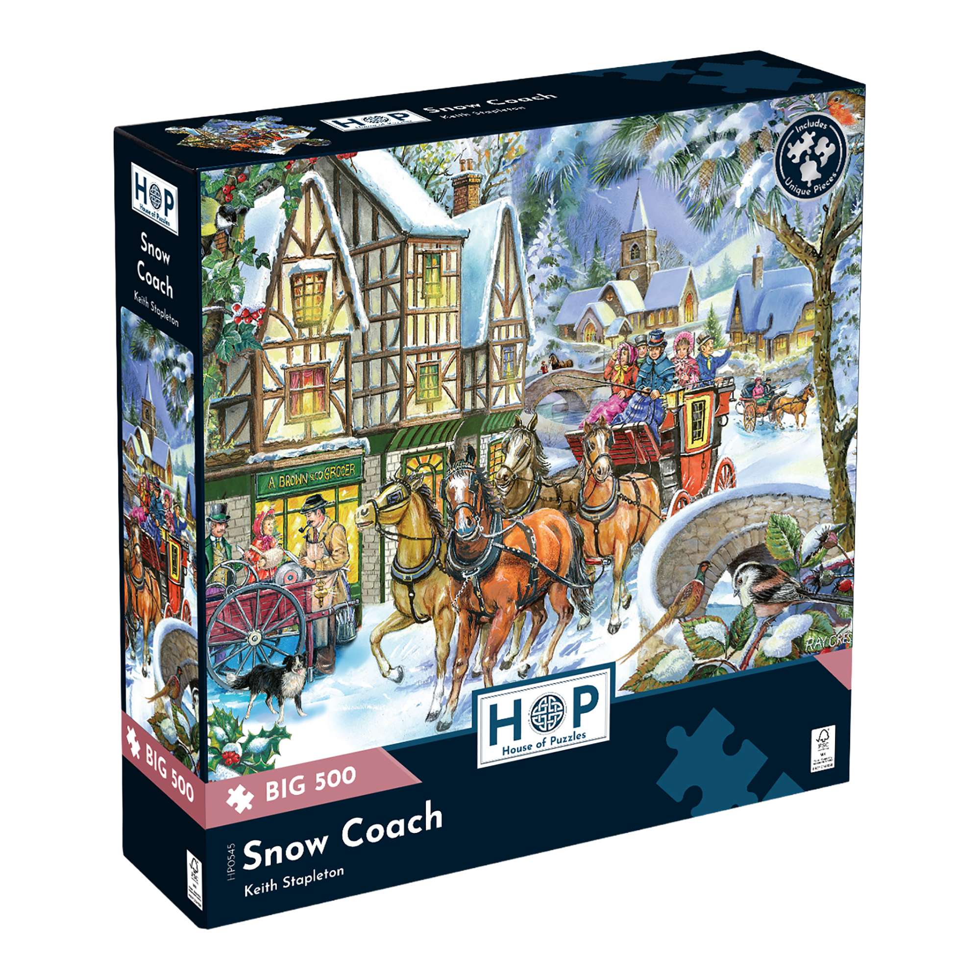 house-of-puzzles-big-500-puzzle-500-pi-ces-snow-coach image 1