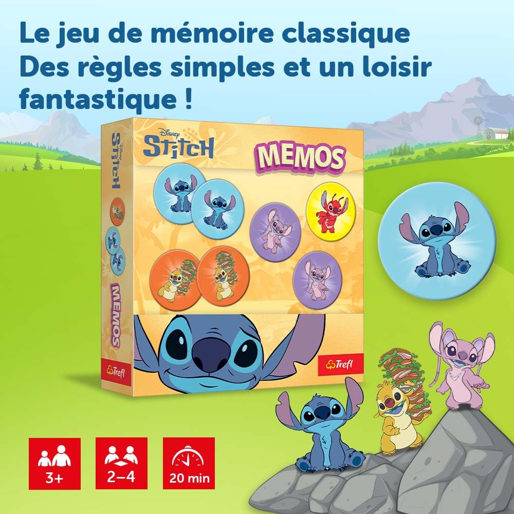 trefl-red-memos-lilo-stitch-jeu-de-m-moire-18-paires image 2