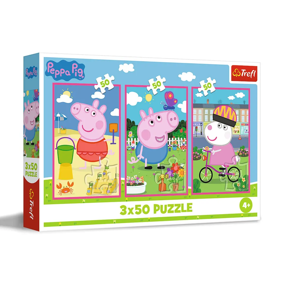 trefl-red-peppa-pig-puzzle-enfant-3-x-50-pi-ces image 1