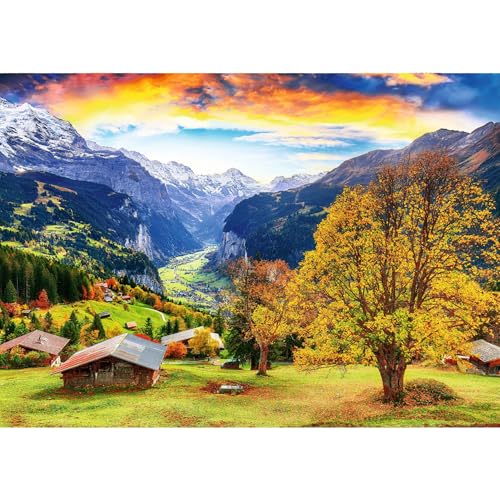 trefl-red-village-alpes-puzzle-1000-pi-ces-paysage-montagne image 8