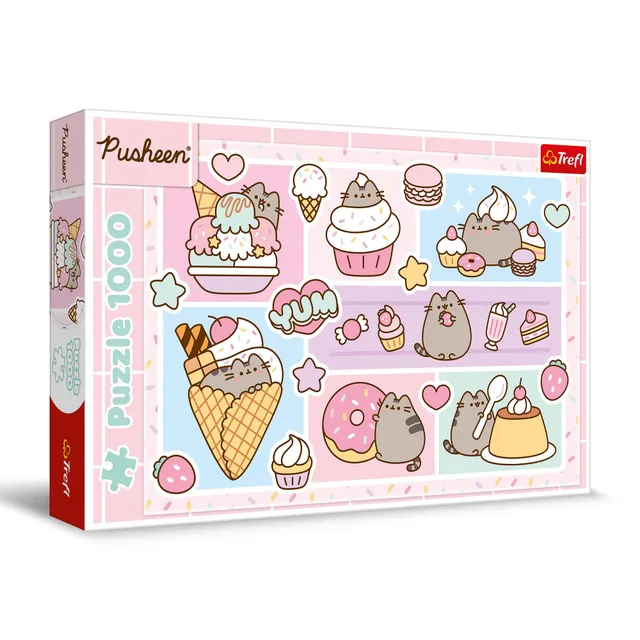 trefl-pusheen-mignon-puzzle-1000-pi-ces-chat-kawaii image 1