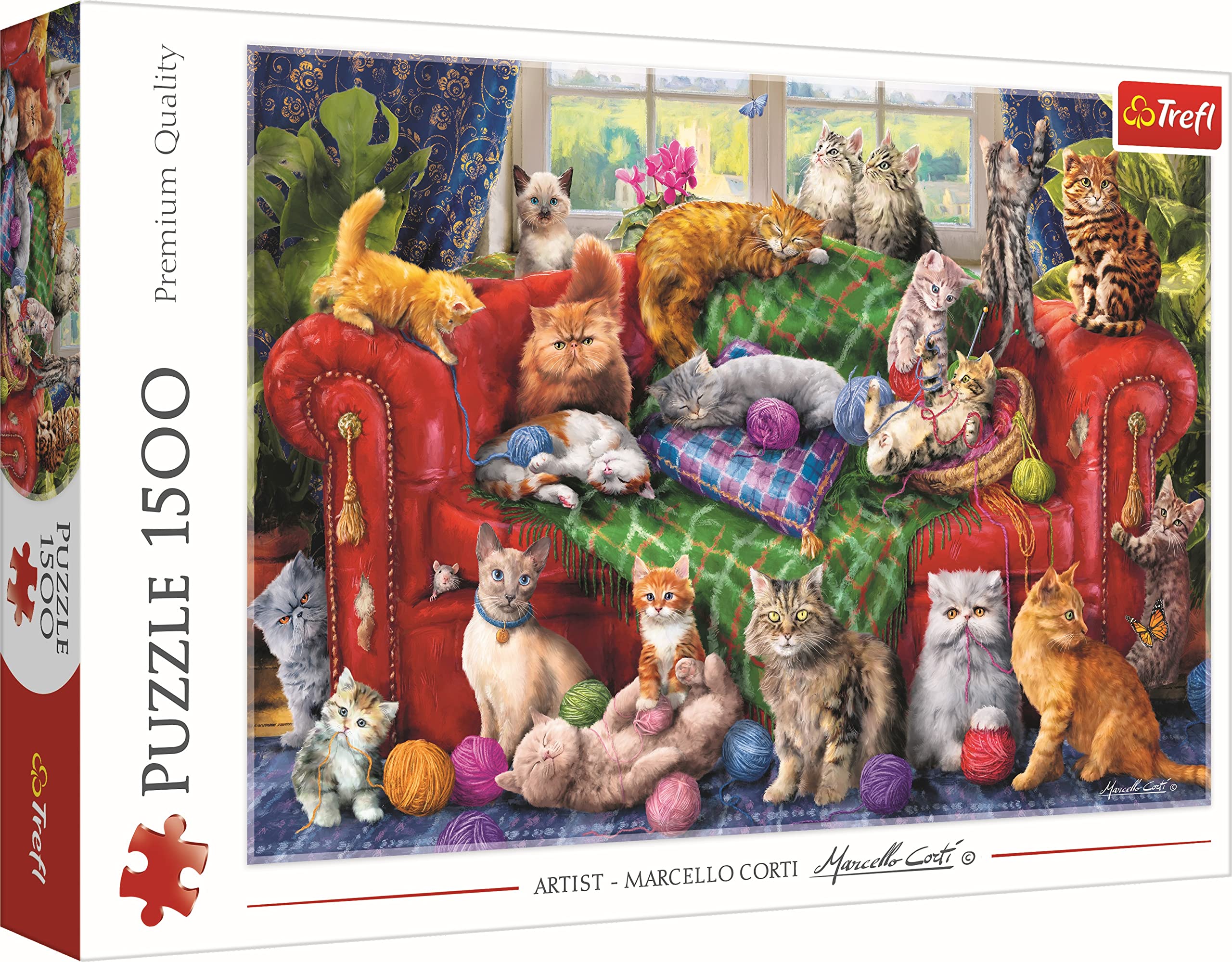 trefl-red-chatons-sur-le-canap-puzzle-1500-pi-ces-chats image 1