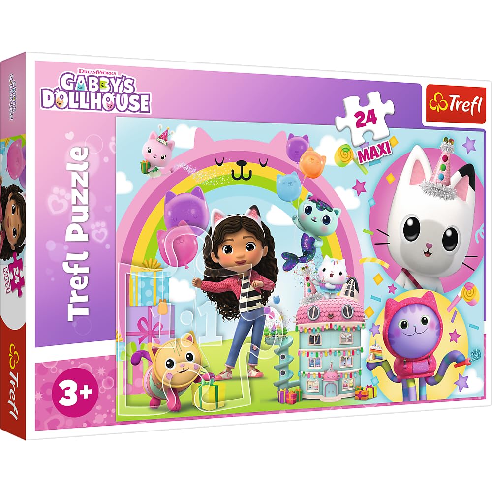 trefl-red-gabby-s-dollhouse-puzzle-24-maxi-d-s-3-ans image 1