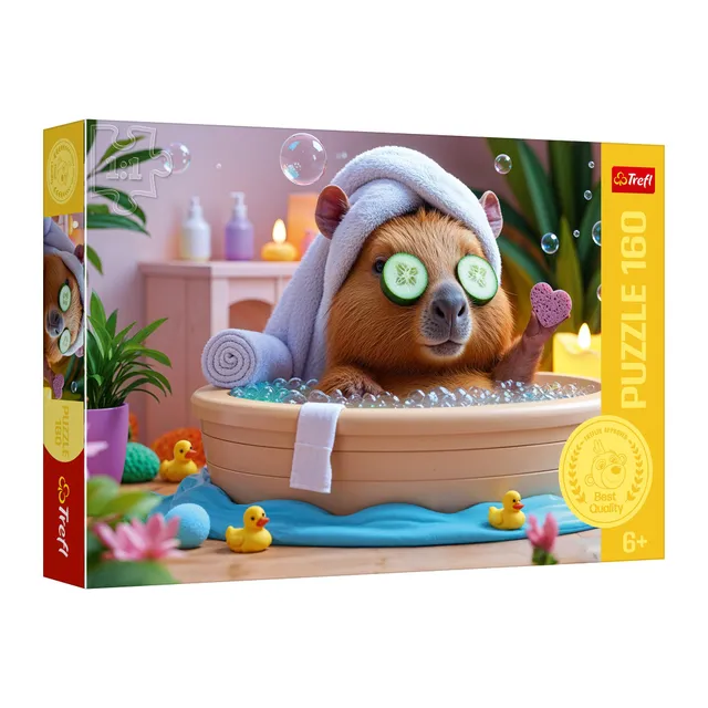 trefl-the-treflik-family-capybara-au-spa-puzzle-160-pi-ces-6-ans image 1