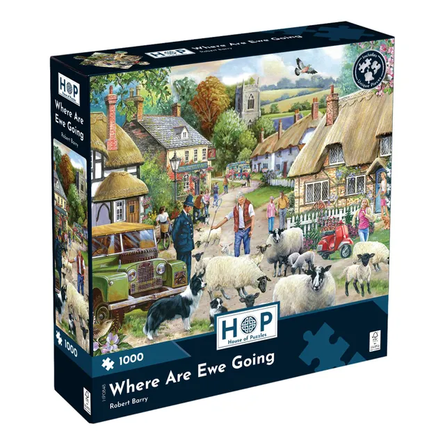 house-of-puzzles-where-are-ewe-going-puzzle-1000-pi-ces-moutons image 1