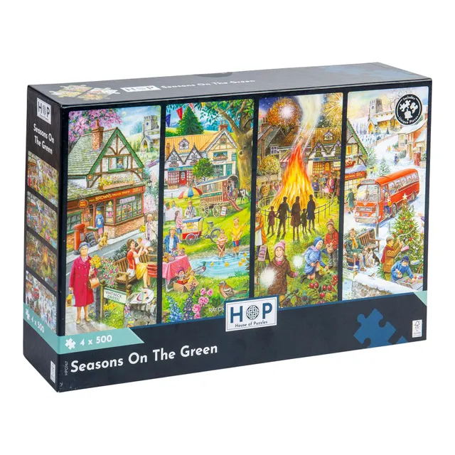 house-of-puzzles-seasons-on-the-green-coffret-4-puzzles-500 image 1