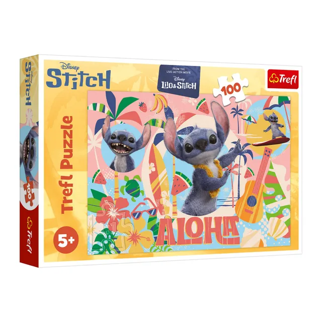 trefl-red-lilo-stitch-puzzle-100-pi-ces-5-ans-action image 1