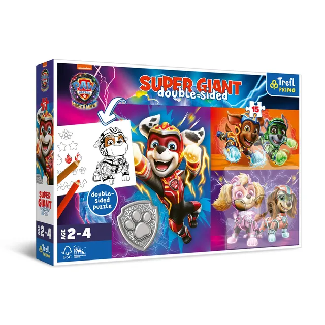 trefl-baby-primo-puzzle-15-pi-ces-pat-patrouille-mighty-movie image 1
