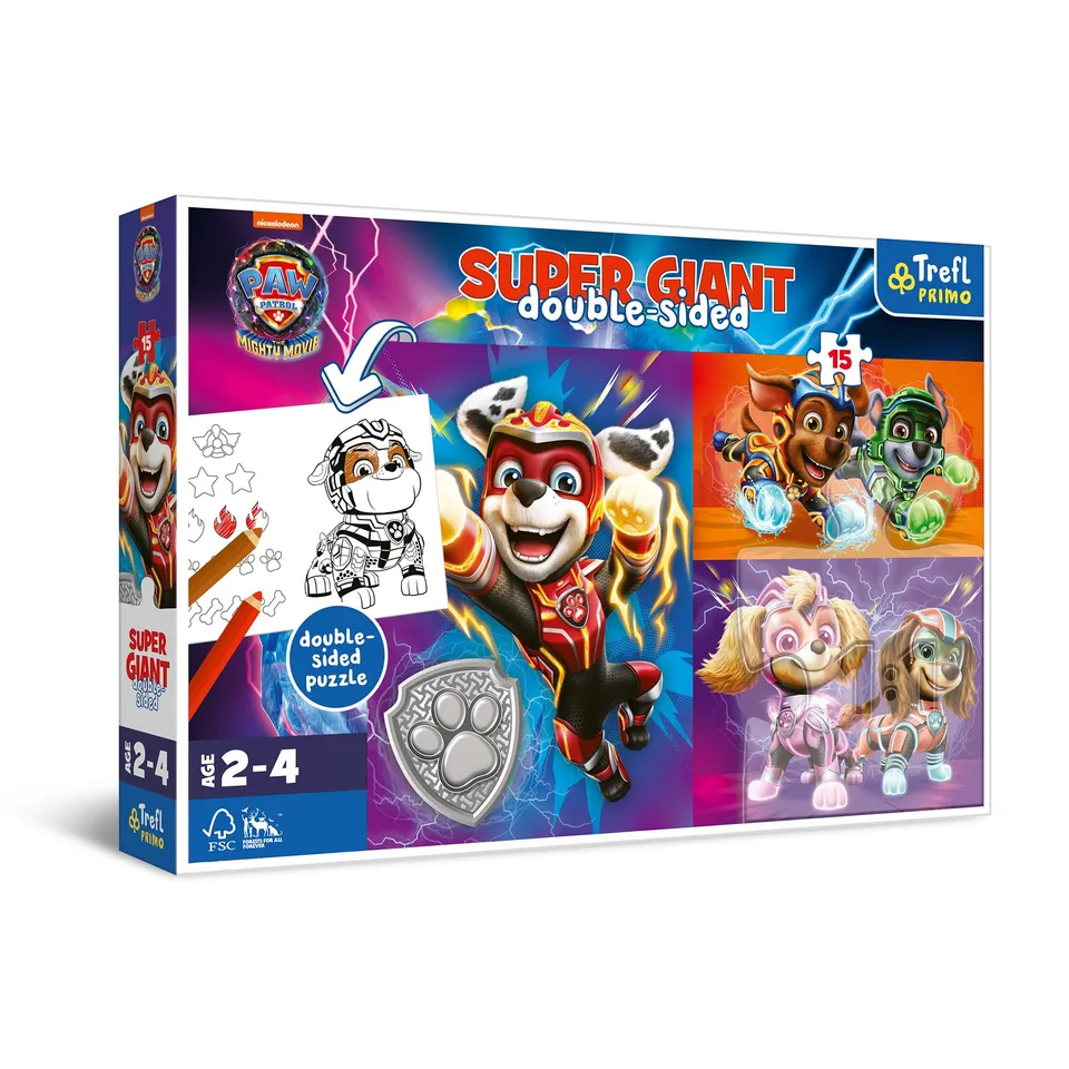 trefl-baby-primo-puzzle-15-pi-ces-pat-patrouille-mighty-movie image 1