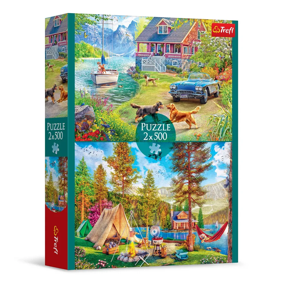 trefl-red-summertime-relax-puzzle-2x500-pi-ces-t image 1