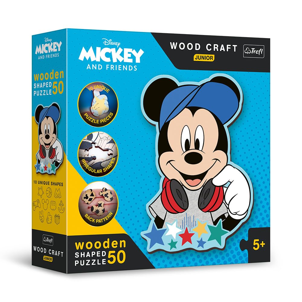 trefl-wood-craft-junior-puzzle-bois-50-pi-ces-mickey-mouse-5-ans image 2