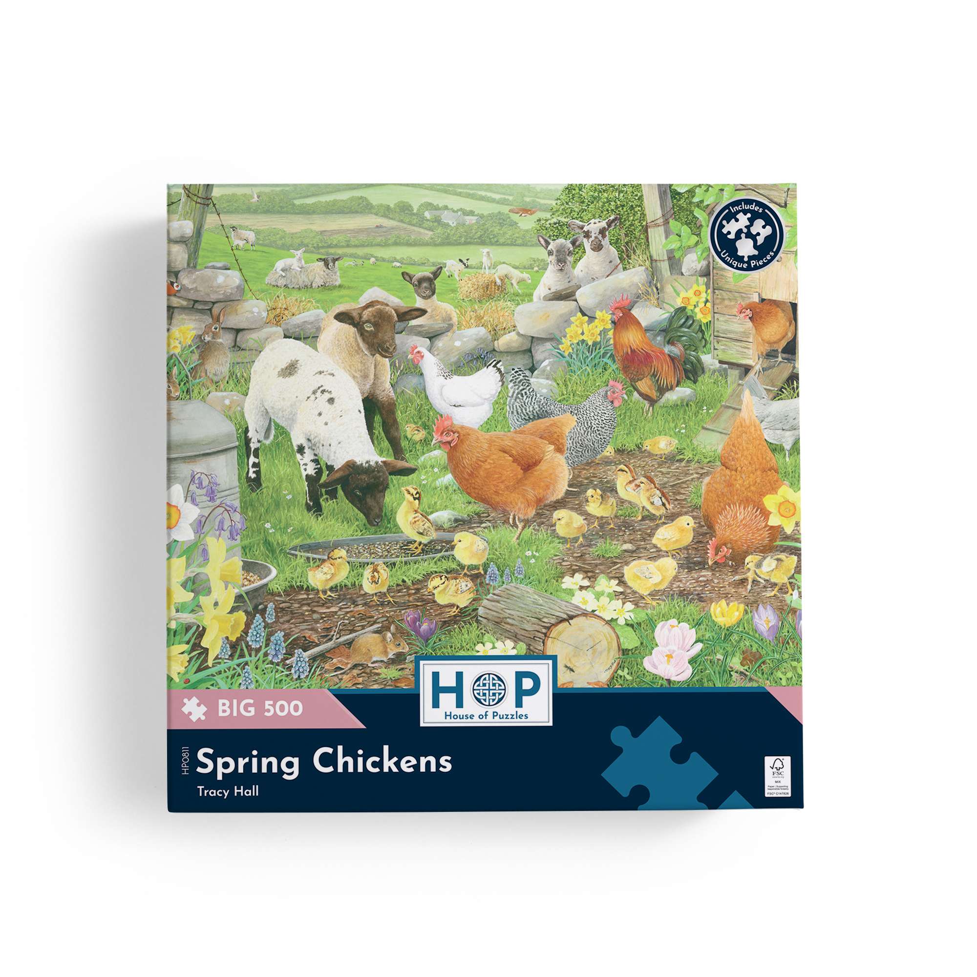 house-of-puzzles-spring-chickens-big-500-puzzle-ferme-500 image 3