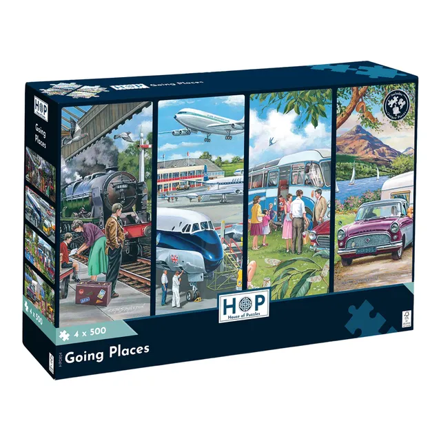 house-of-puzzles-going-places-puzzle-4x500-pi-ces-transport image 1