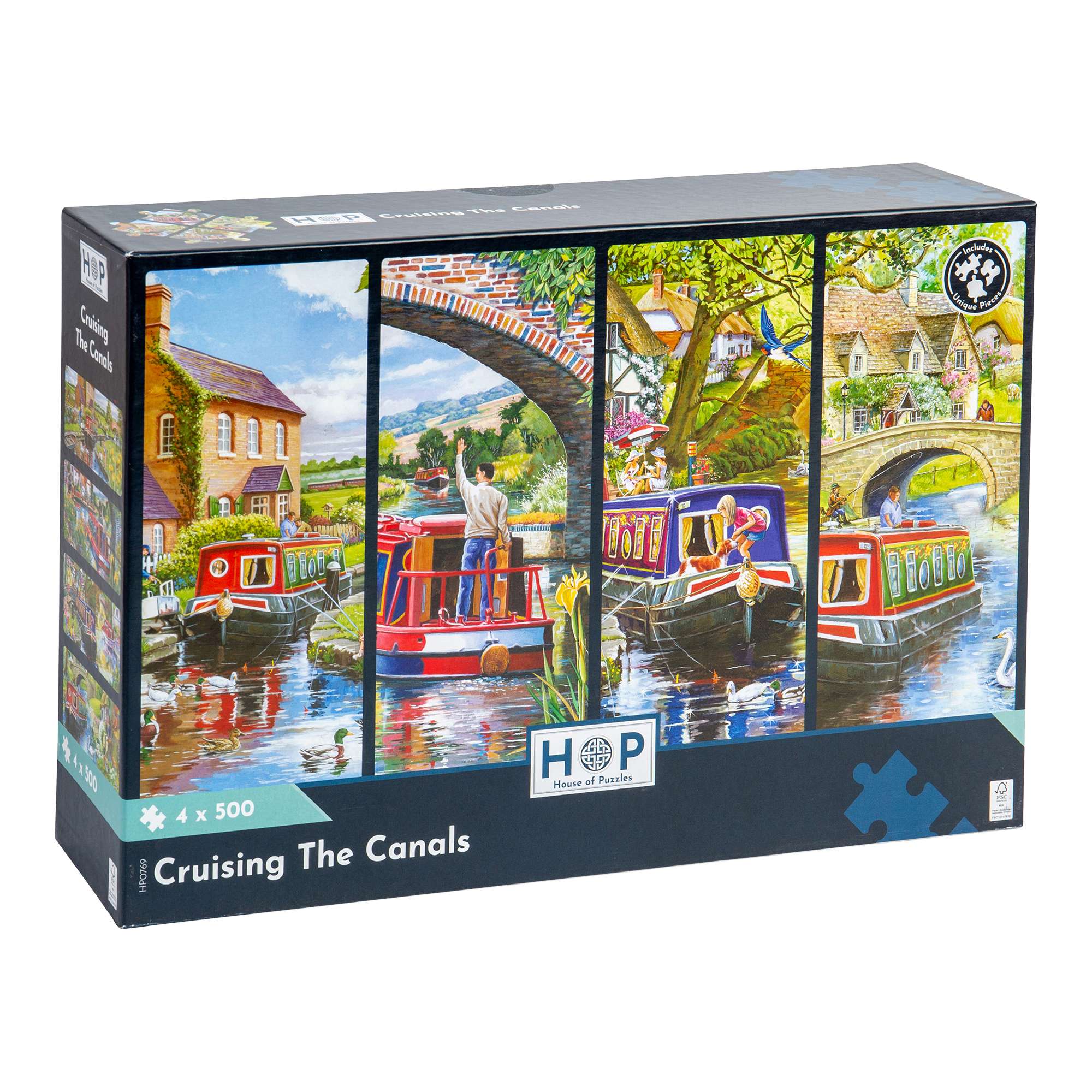 house-of-puzzles-cruising-canals-coffret-4x500-pi-ces-canaux image 1