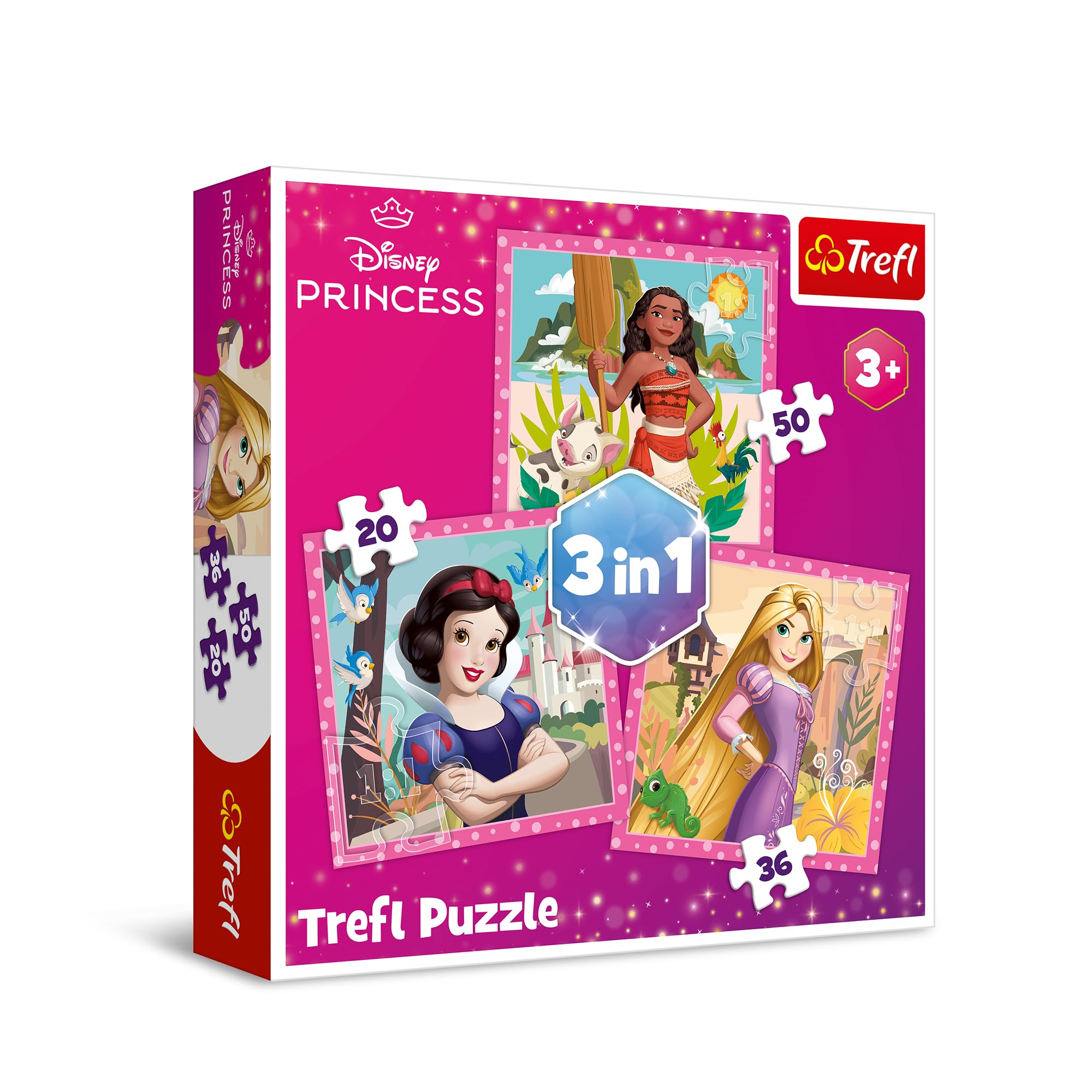 trefl-red-disney-belles-fleurs-puzzle-3-en-1-20-50-pi-ces image 1