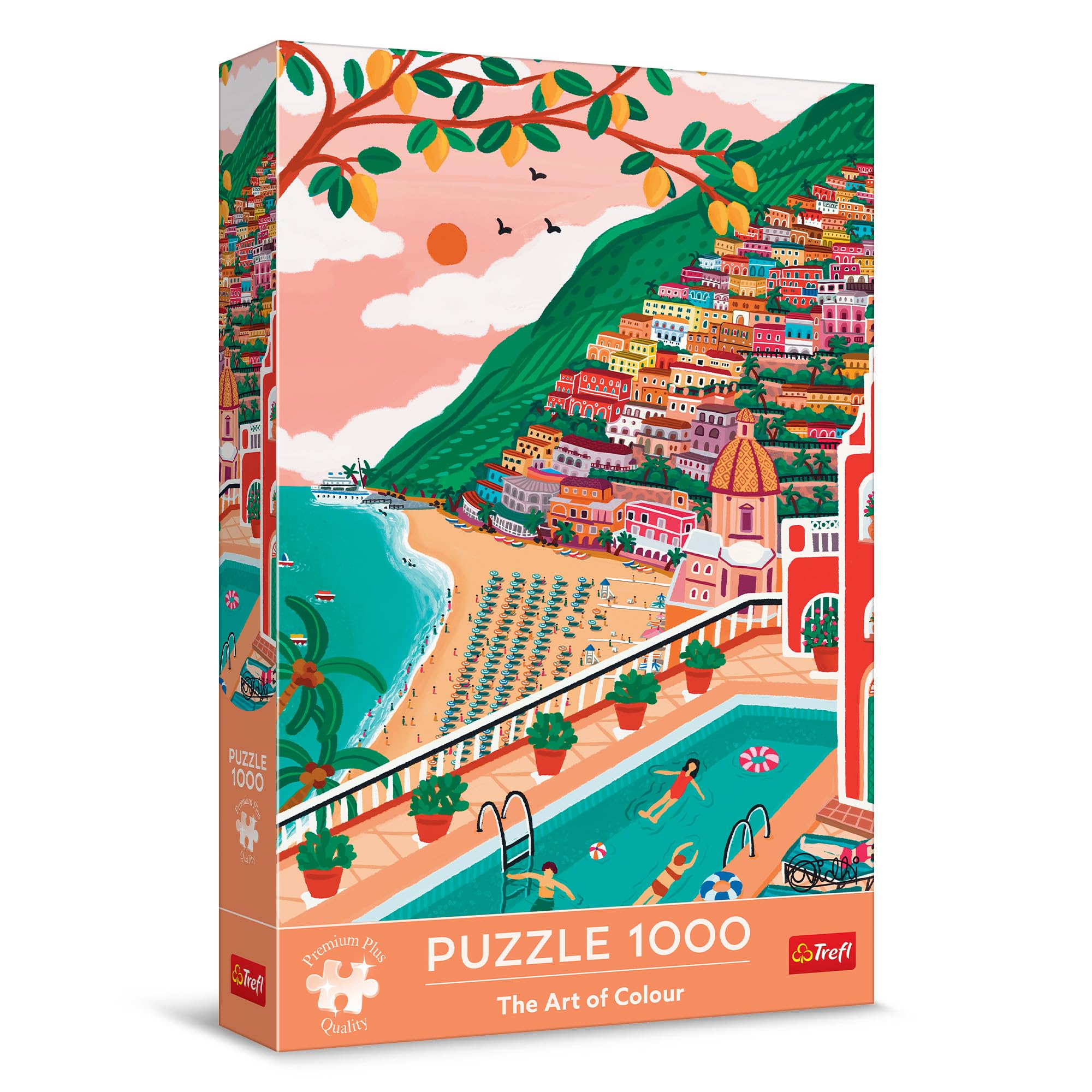 trefl-premium-plus-the-art-of-colour-puzzle-1000-pieces-positano image 1