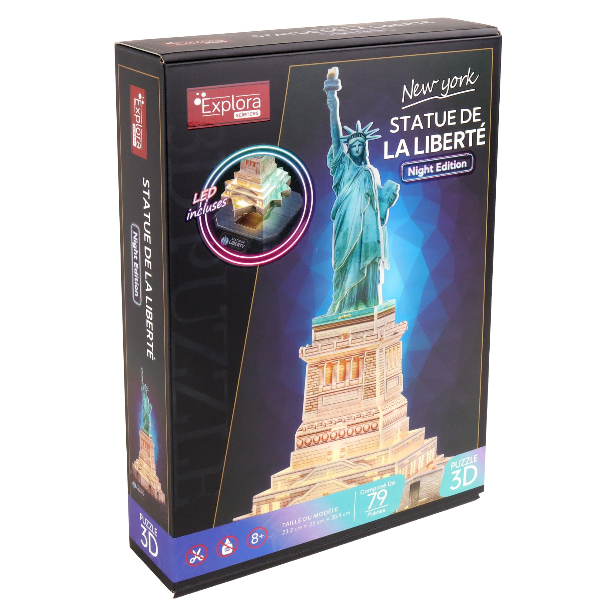 explora-maquettes-3d-statue-libert-puzzle-79-pi-ces-lumineux image 3