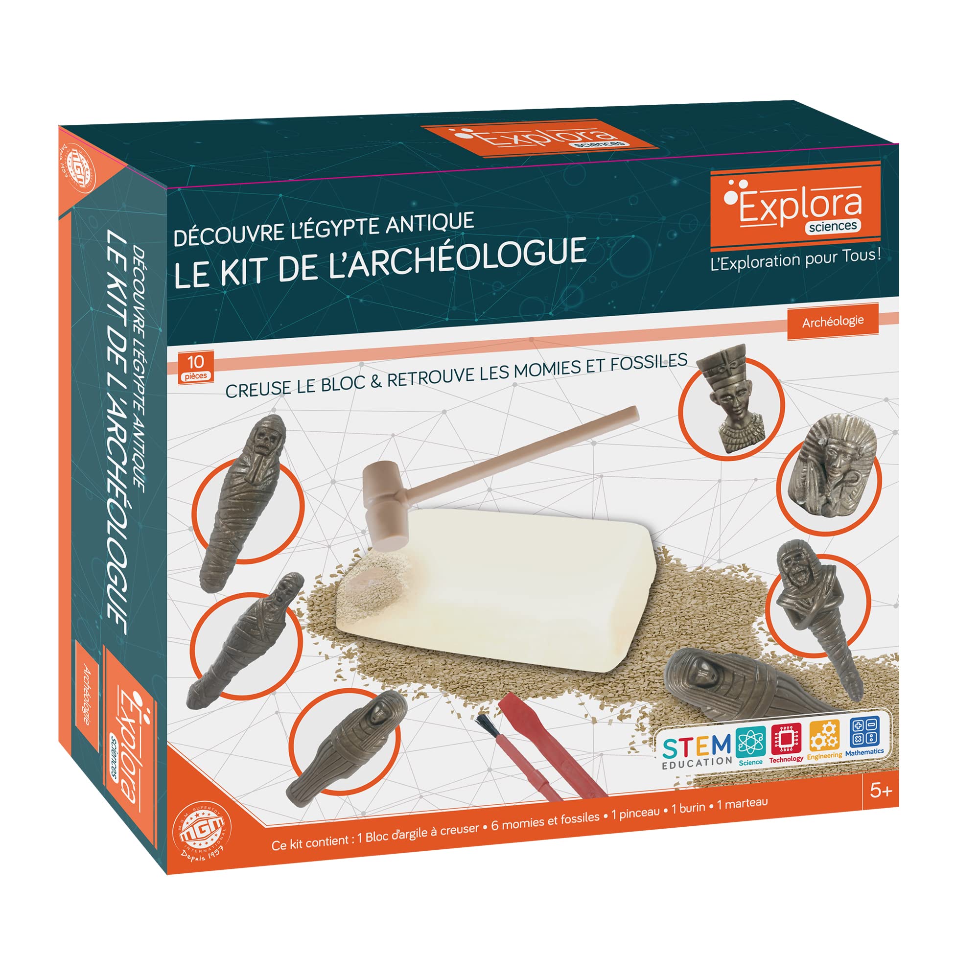 explora-kit-de-d-couverte-momies-et-fossiles-pl-tre-creuser image 1