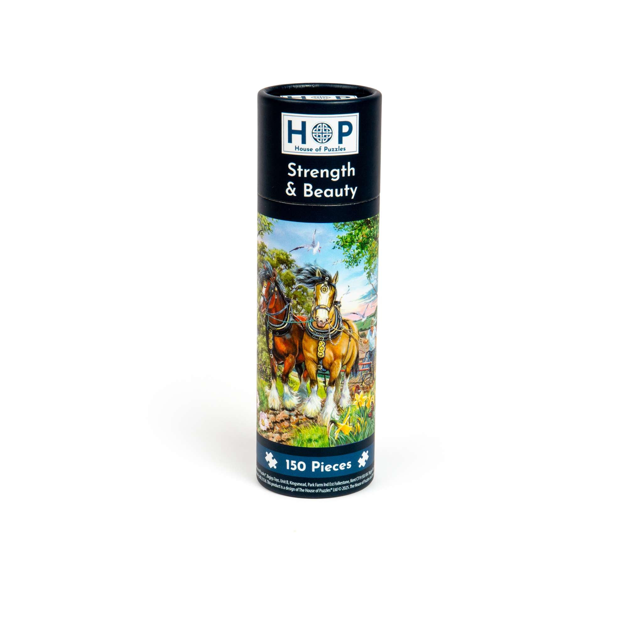 house-of-puzzles-strength-beauty-puzzle-150-pi-ces-tube-chevaux image 1