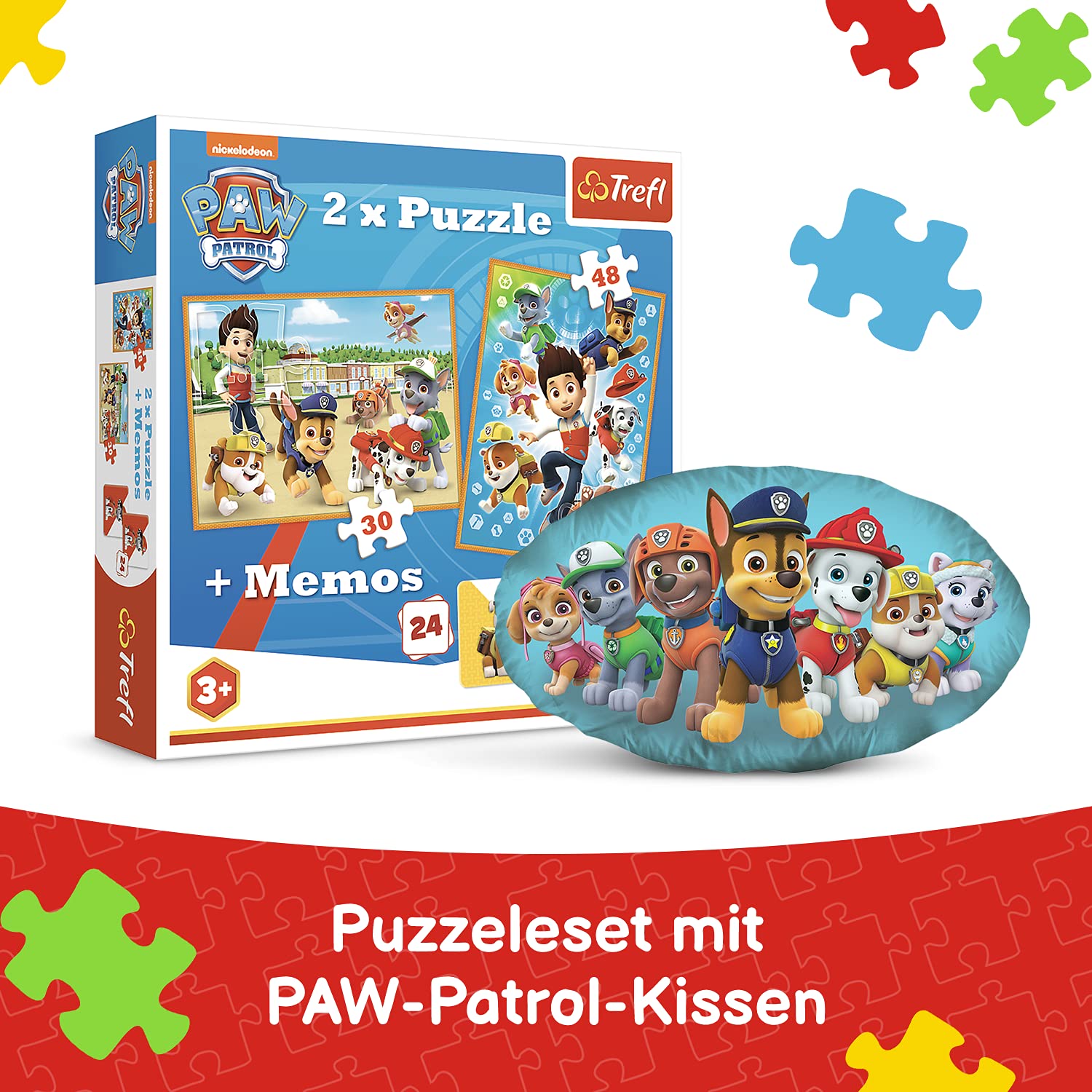 trefl-paw-patrol-2-puzzles-m-mos-enfant-3-ans-coussin image 2