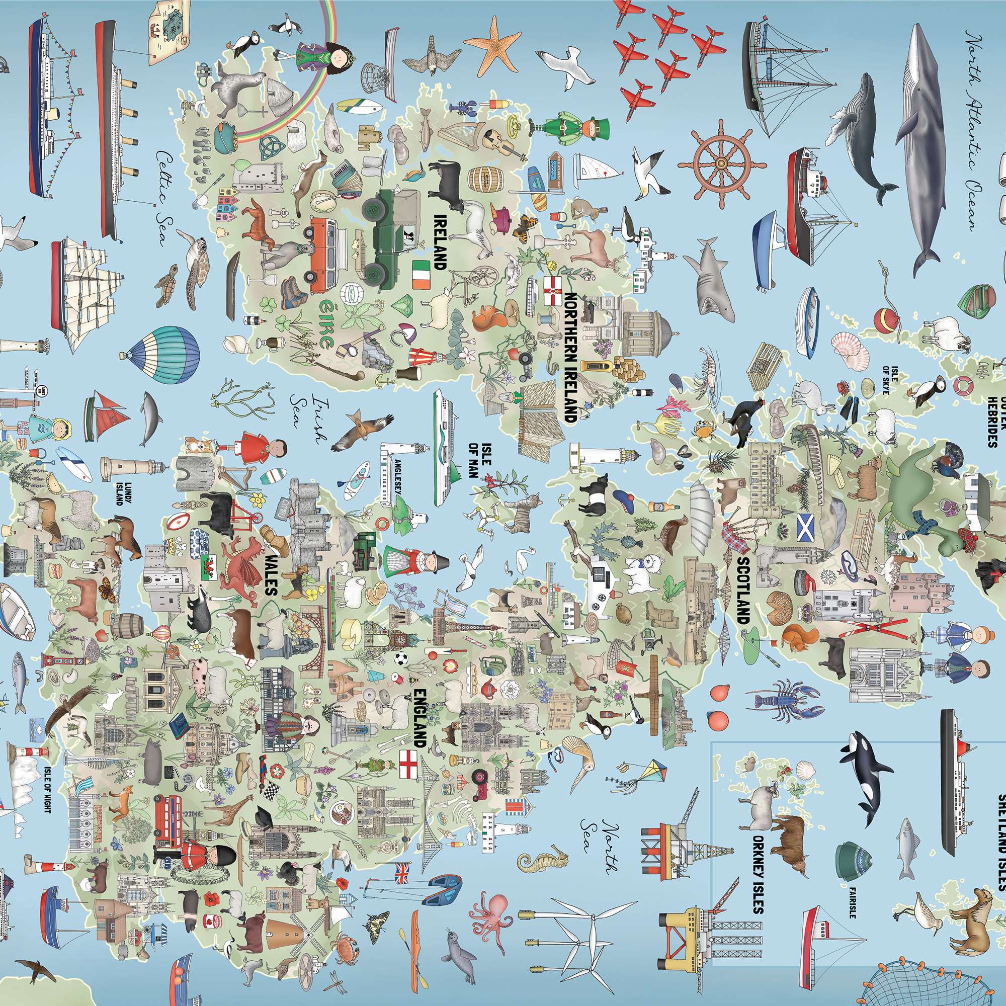 house-of-puzzles-the-british-isles-puzzle-1000-pi-ces-carte image 3