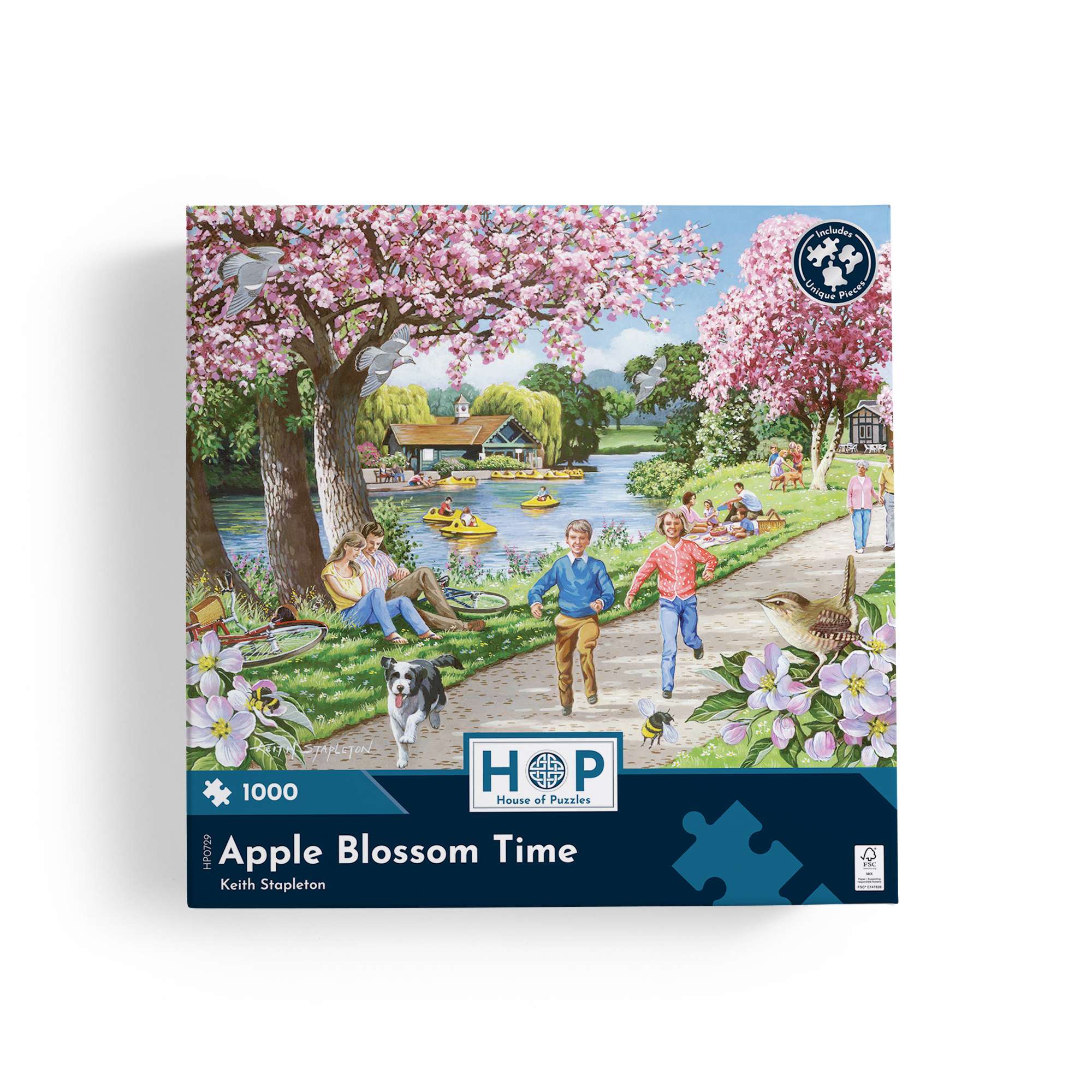 house-of-puzzles-apple-blossom-time-puzzle-1000-fleurs-jardin image 4