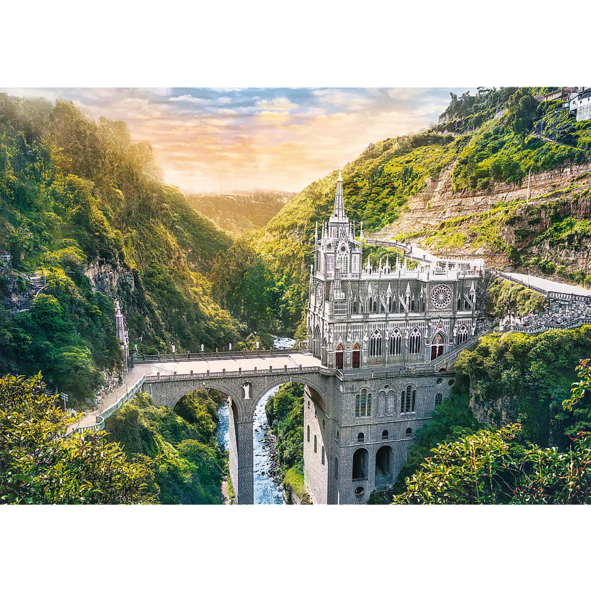 trefl-red-sanctuaire-las-lajas-puzzle-1000-pieces-basilique image 2