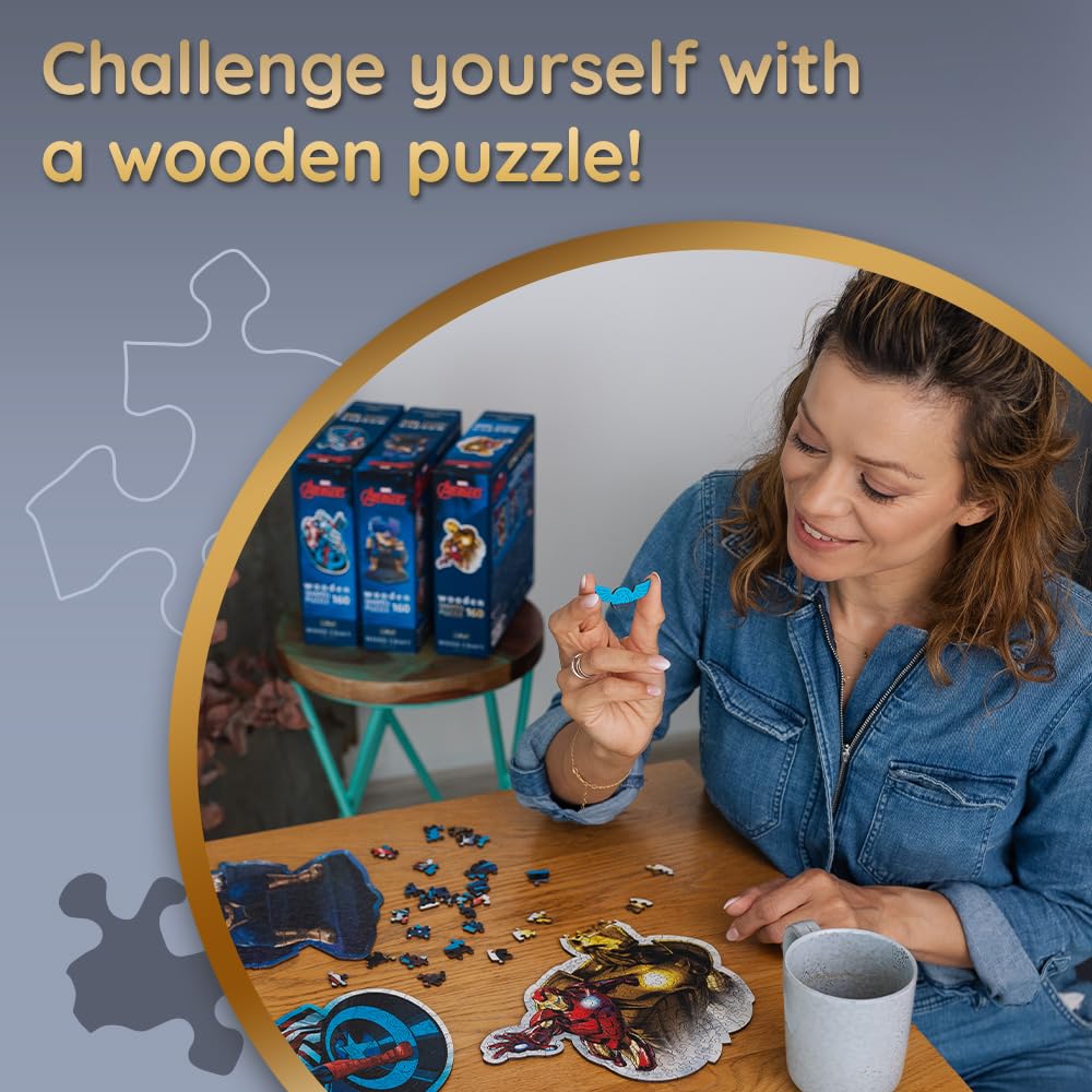 trefl-red-wood-craft-captain-america-puzzle-bois-160-pi-ces image 5