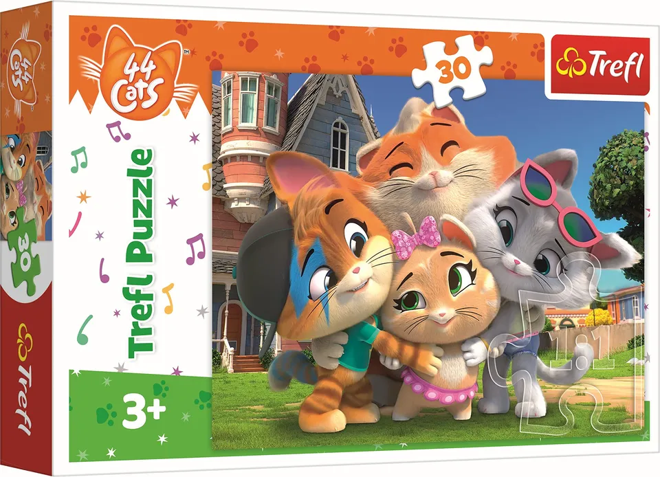 trefl-red-44-cats-puzzle-30-pi-ces-amiti-chats-3-ans image 1