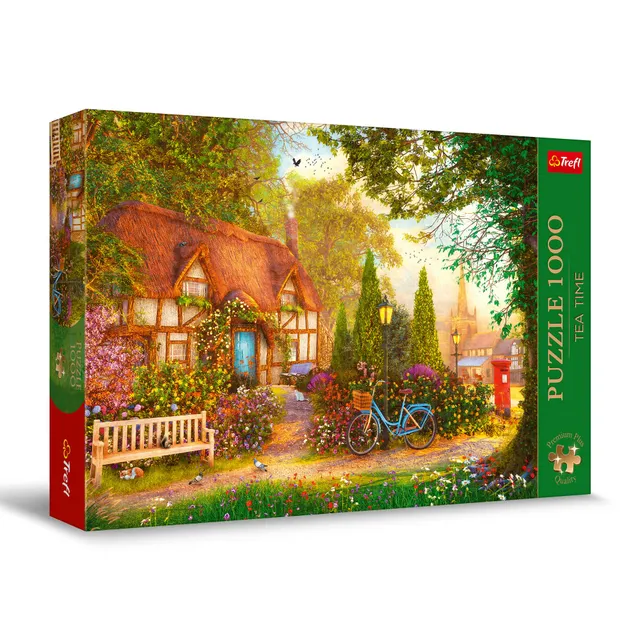 trefl-premium-plus-tea-time-puzzle-1000-pi-ces-maison-chaume image 1