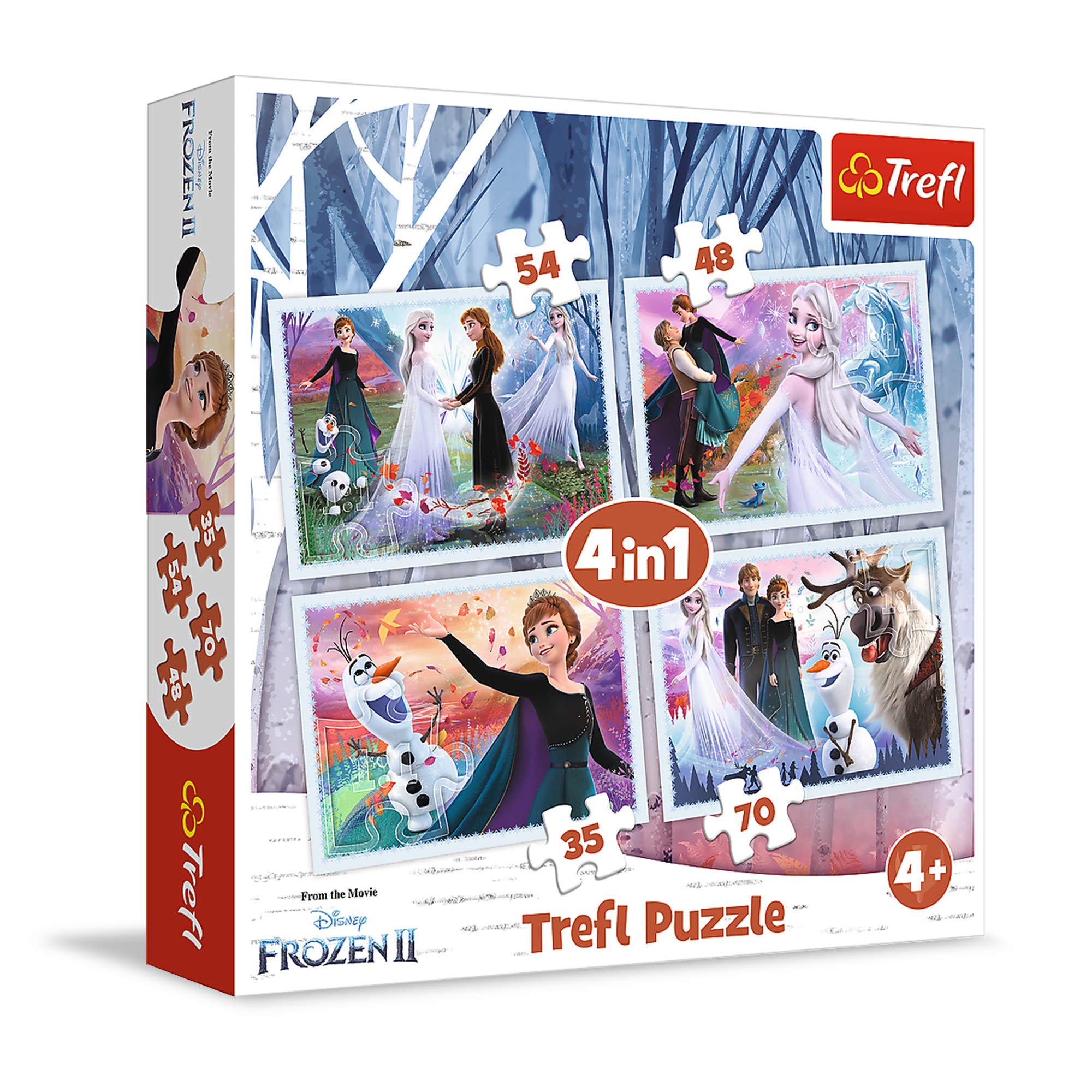 trefl-reine-des-neiges-2-puzzle-4-en-1-35-70-pi-ces-4-ans image 1