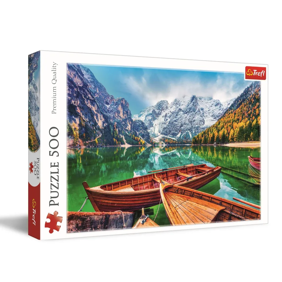 trefl-red-lac-de-braies-puzzle-500-pi-ces-paysage-montagne image 1