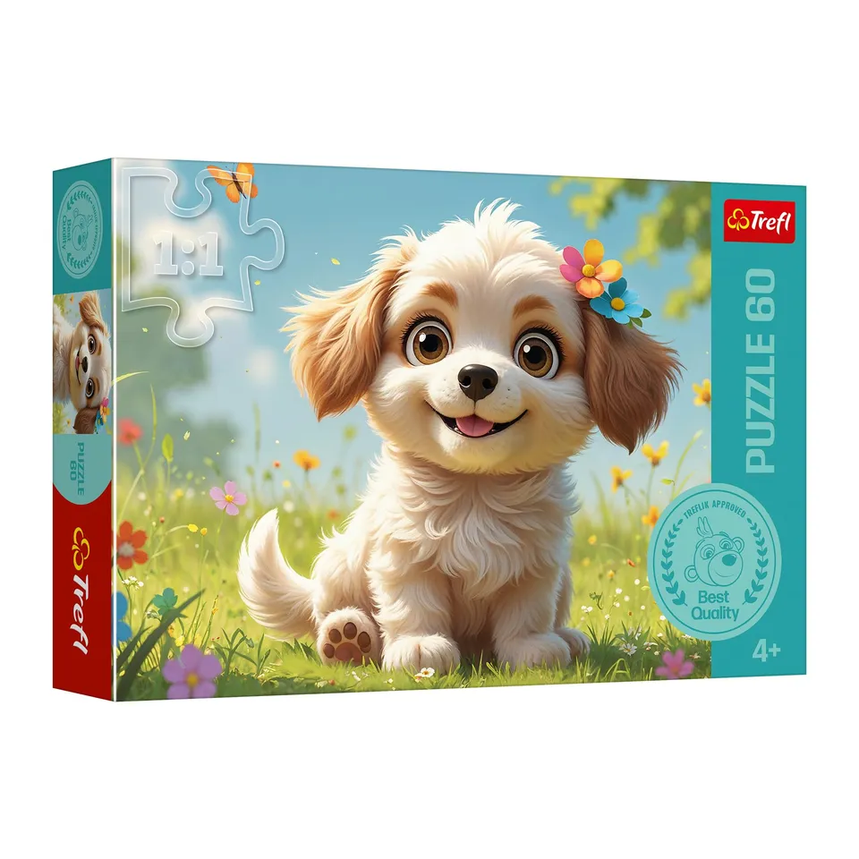 trefl-treflik-family-puppy-puzzle-chiot-60-pi-ces-4-ans image 1