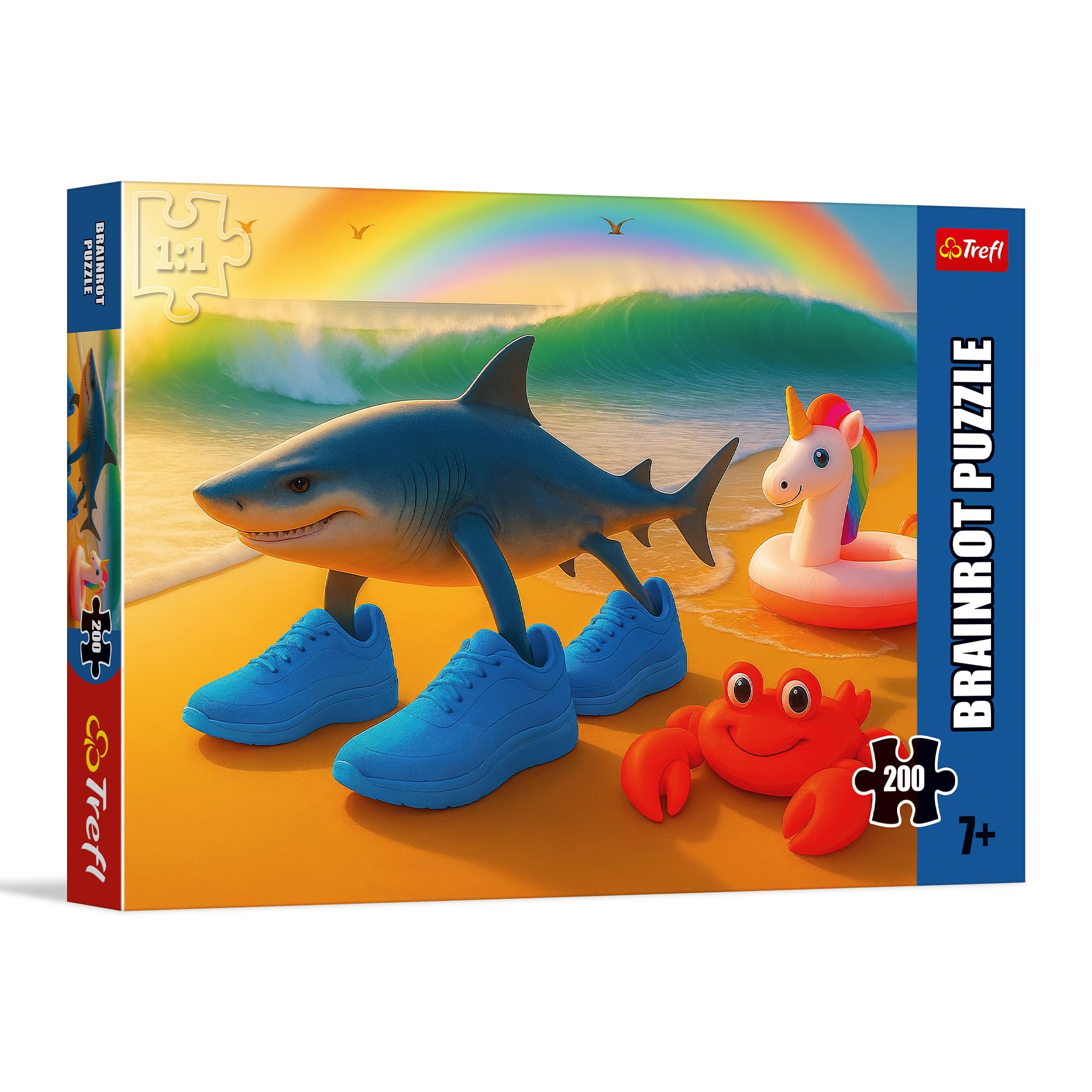 trefl-red-brainrots-requin-fou-puzzle-200-pi-ces-7-ans image 1