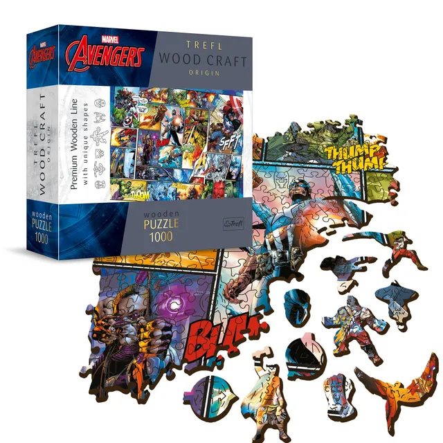 trefl-wood-craft-marvel-puzzle-bois-1000-pcs-super-h-ros-20165 image 1