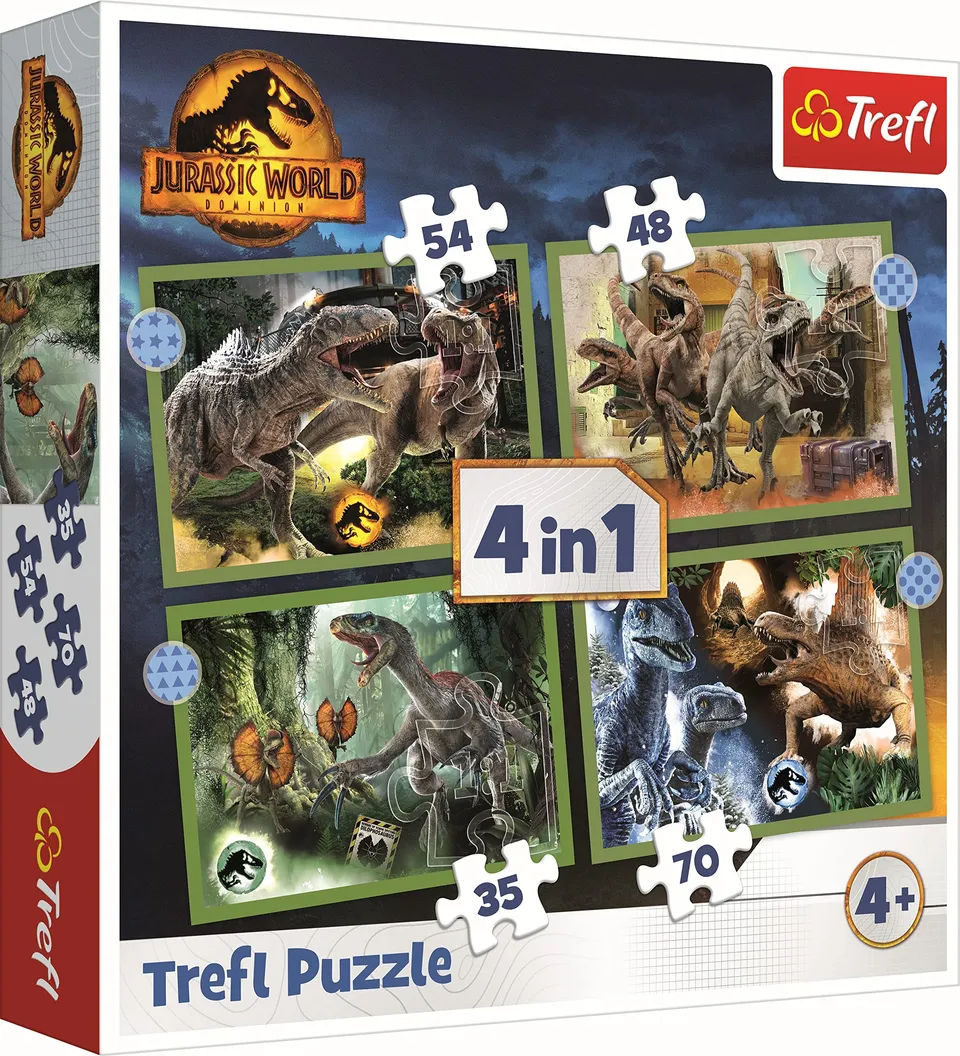 trefl-red-jurassic-world-puzzle-4-en-1-d-s-4-ans image 1