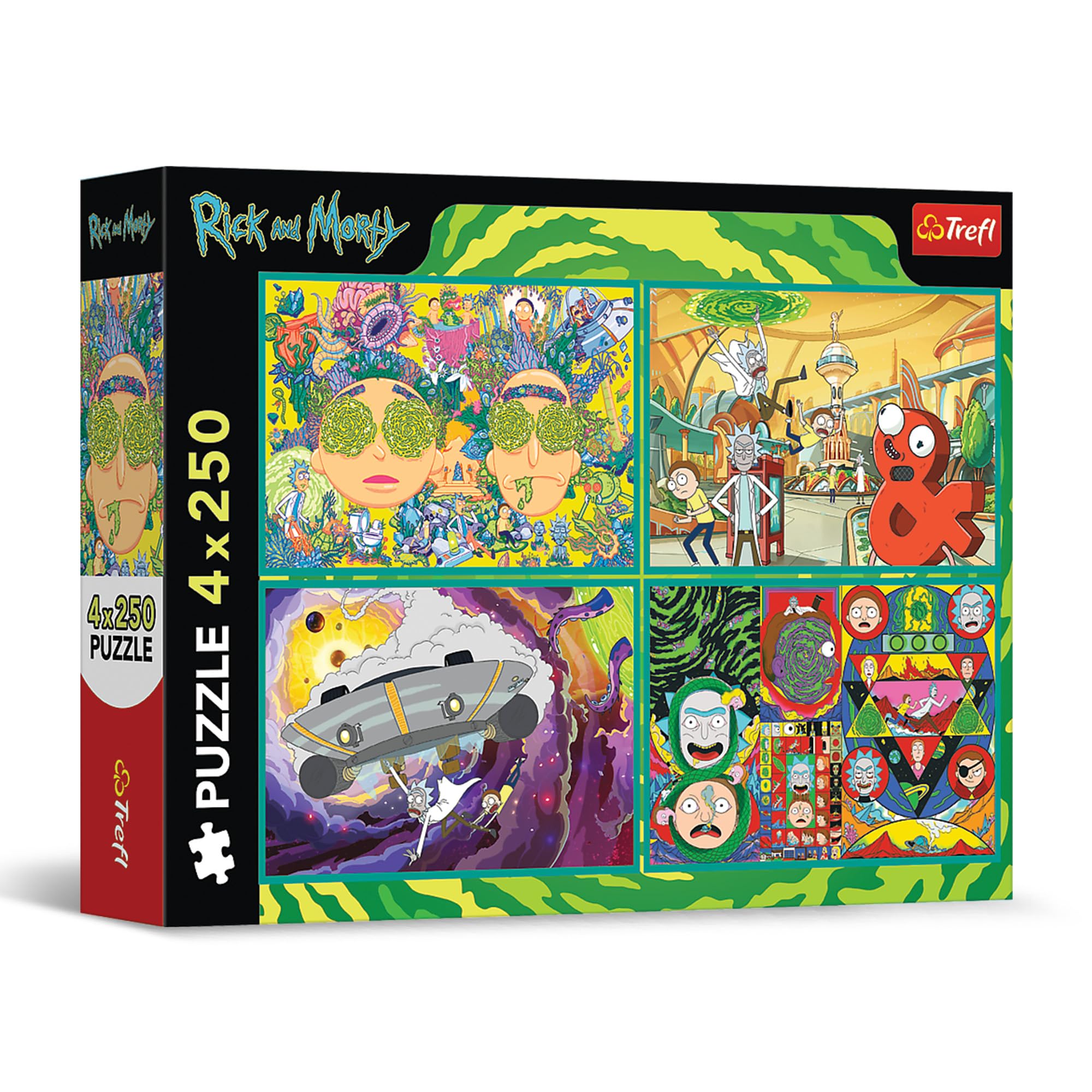 trefl-red-rick-and-morty-puzzle-4x250-pi-ces-ado image 1