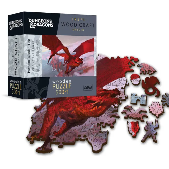 trefl-wood-craft-dungeons-dragons-puzzle-bois-500-1-dragon image 1