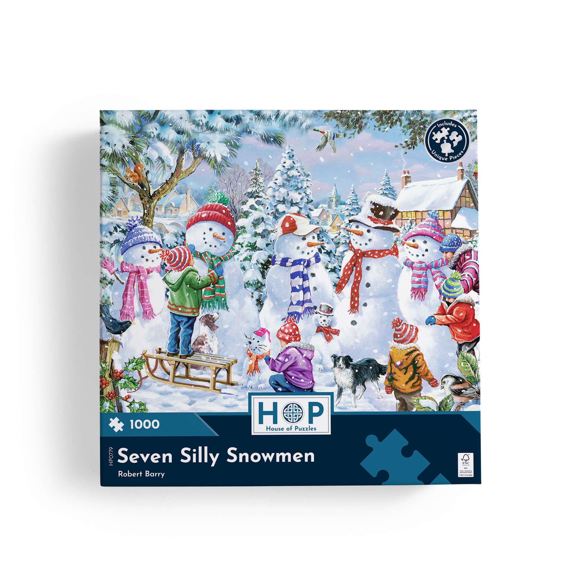 house-of-puzzles-seven-silly-snowmen-puzzle-1000-pi-ces-no-l-hiver image 4